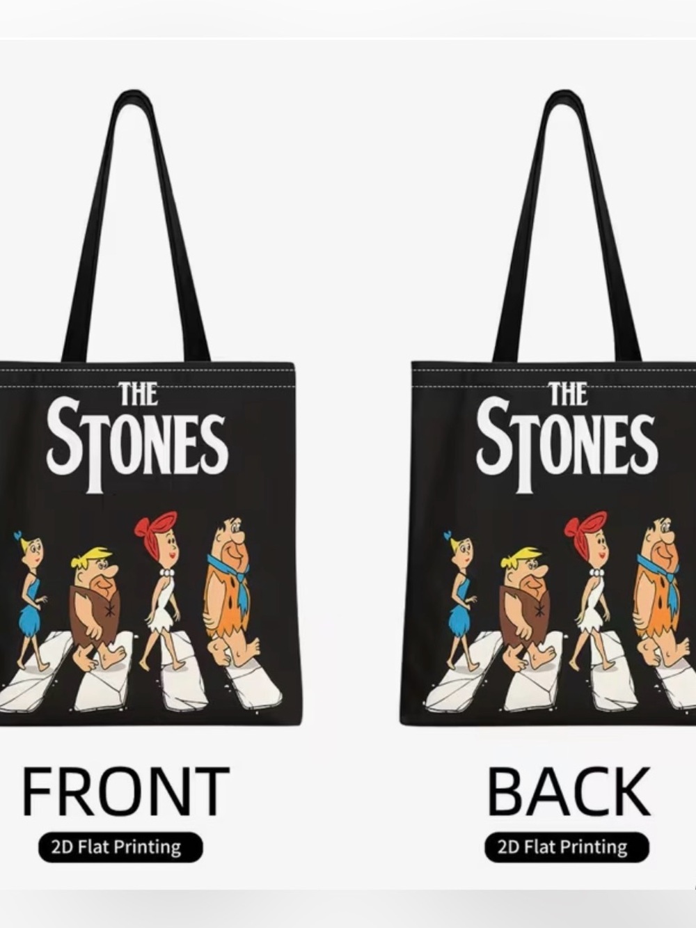 The Stones Cartoon Tote Bag in Black new - Picture 4 of 4